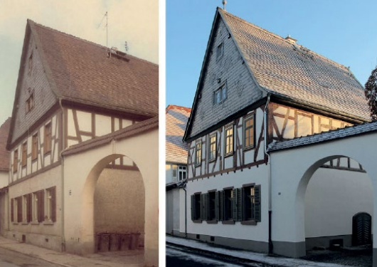 Am Schloßpark, Vor und nach der Sanierung in Wiesbaden.